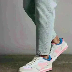 Rag & Bone Men's Retro Runner 2.0 Low Top Sneakers - Pink Suede, Size 45 (US 11.